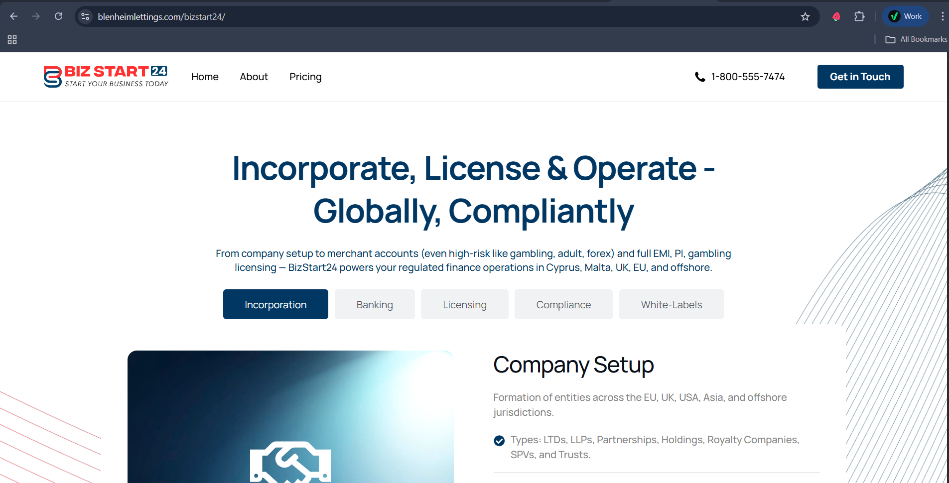 BizStart24 company formation platform