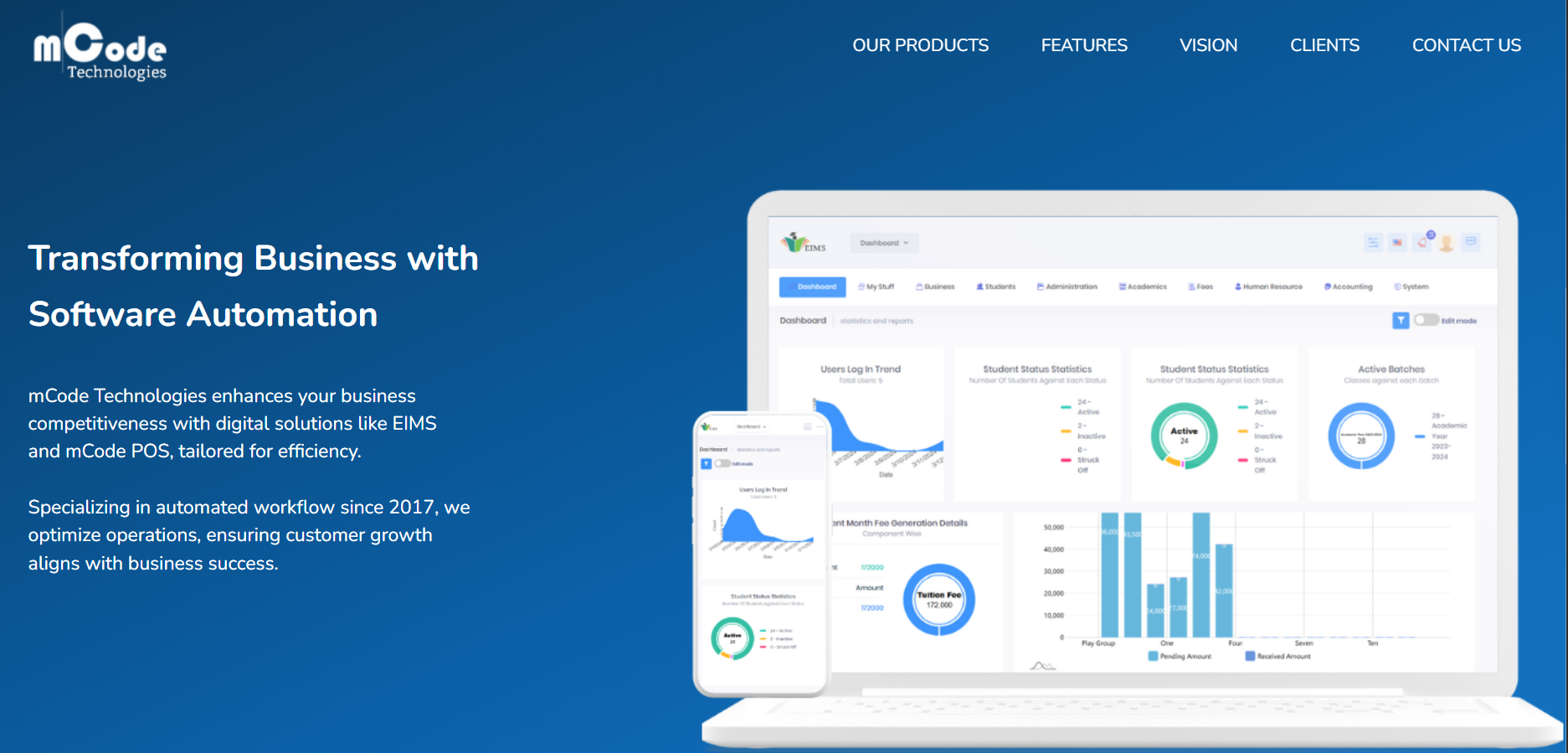 MCode Technologies corporate website